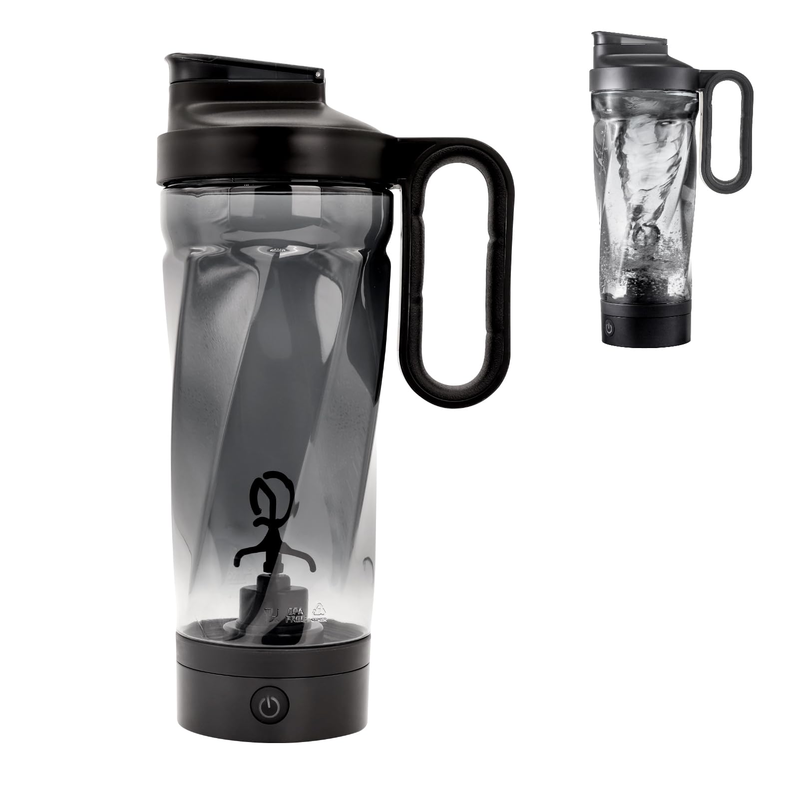 Court Theory Rechargeable Electric Mixer with ergonomic handle and stainless steel attachments for efficient mixing.