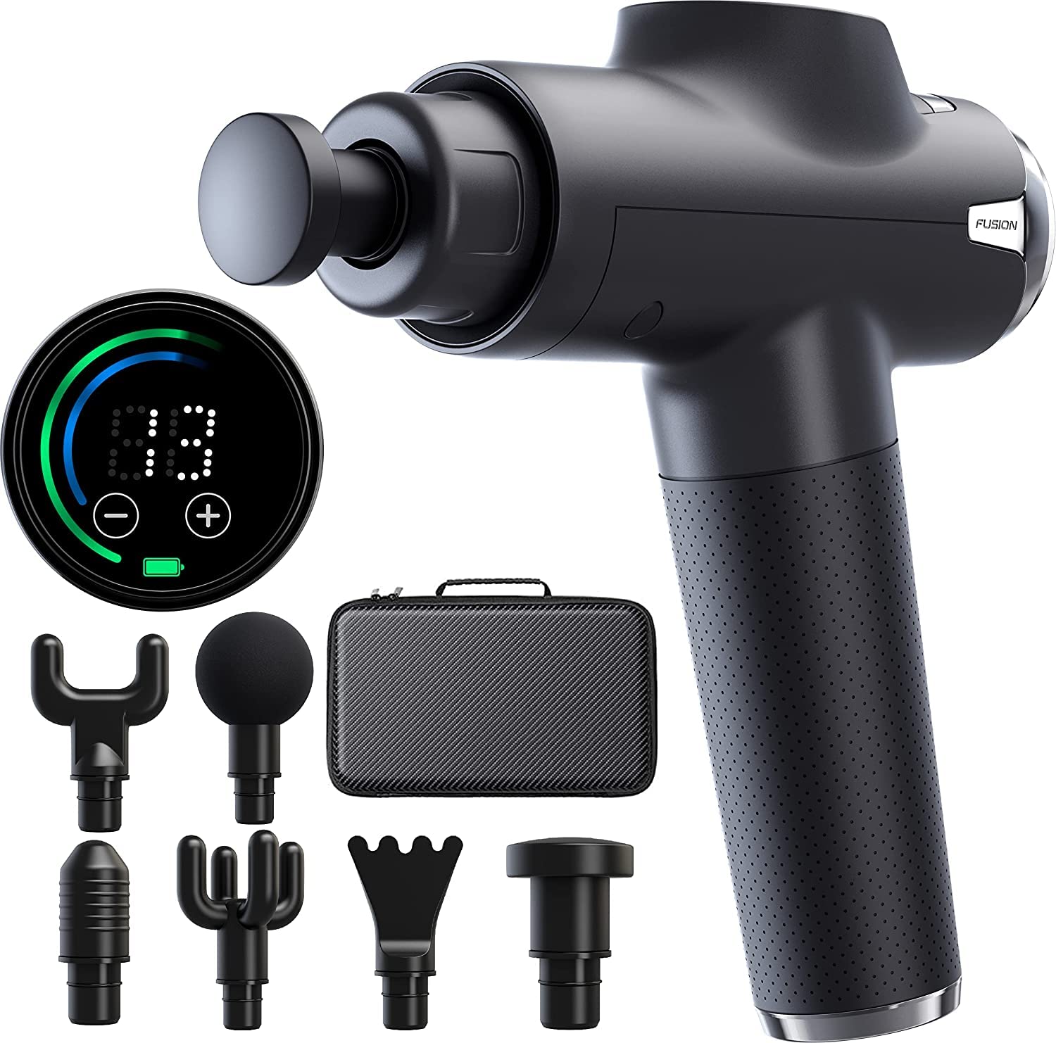Court Theory Fusion Black Whisper-Quiet Massage Gun