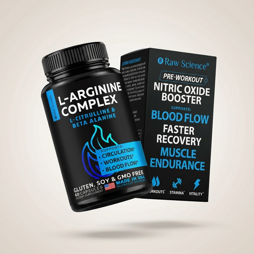 Model holding CourtTheory Nitric Boost capsules with L-Arginine and L-Citrulline for improved athletic performance.